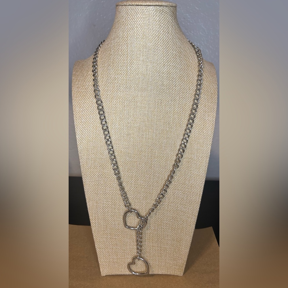 Leash Fetish Necklace with Double Heart Chain ⛓️‍💥 - 32 in - Picture 7 of 7